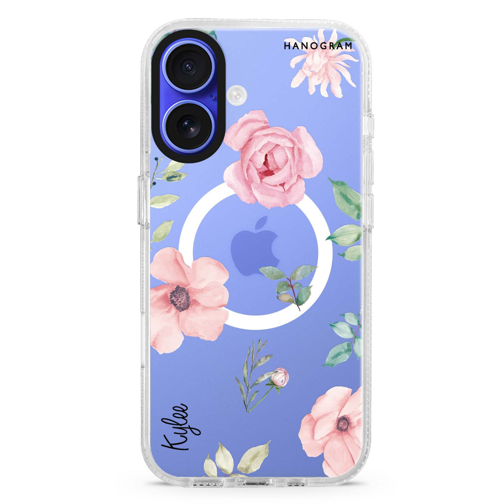 Rose Flower Magsafe 兼容水晶透明保護殼