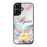 Reflective iPhone 16 Mirror Case –Butterfly and Abloom Rose Design