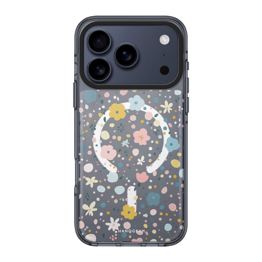 Sugar Bloom iPhone 17 Pro Max MagSafe 水晶透明保護殼 花卉圖案設計 圖1