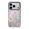 Rose Flower iPhone 17 Pro Max MagSafe 水晶透明保護殼 花卉圖案設計 可自訂名字及字色 圖1