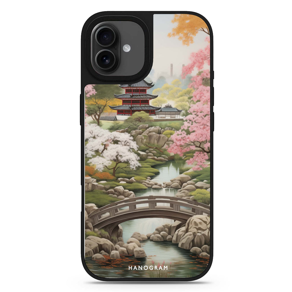 Oriental Blossom iPhone 17 花卉鏡面手機殼 主圖設計