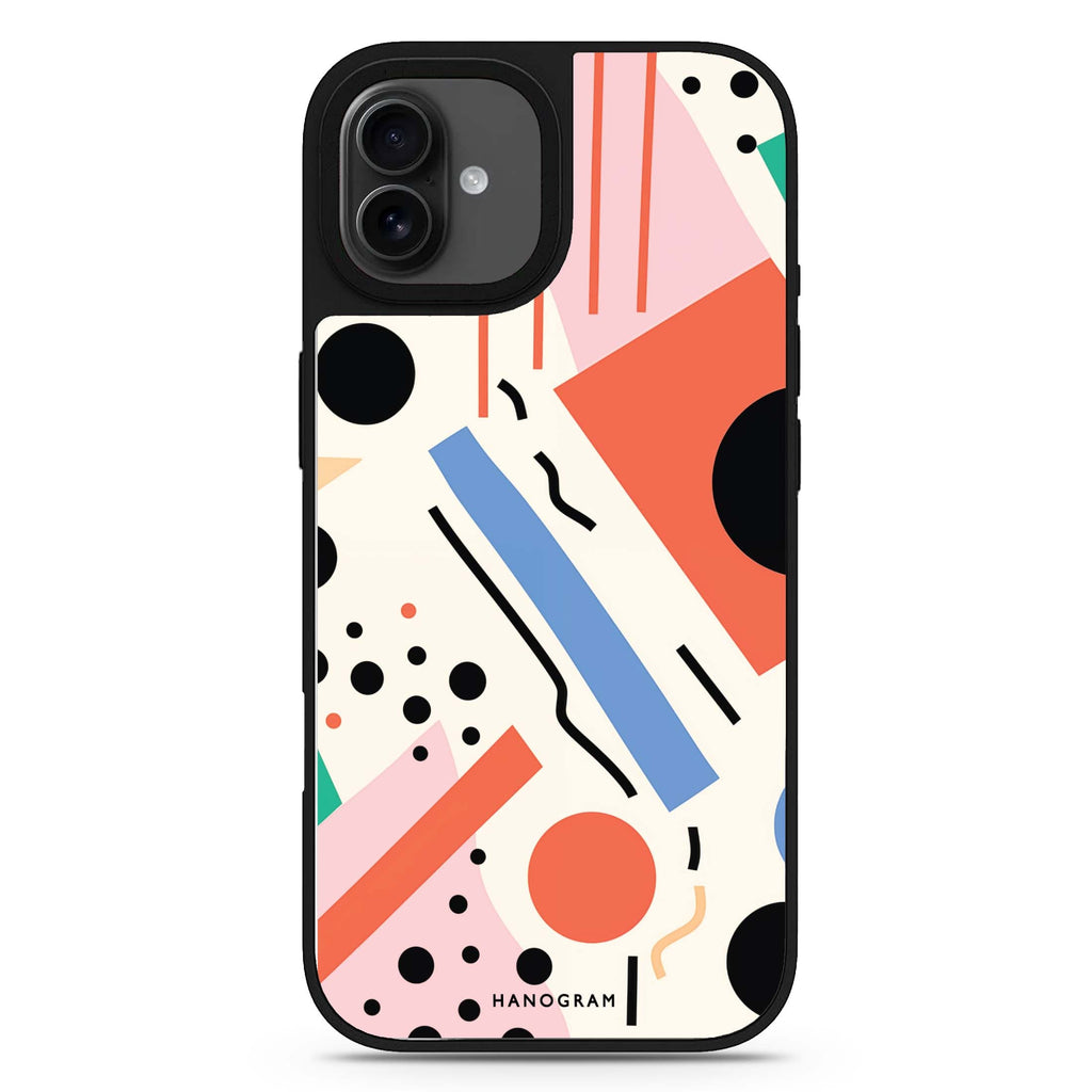Geometric Groove iPhone 17 抽象藝術鏡面手機殼 主圖設計