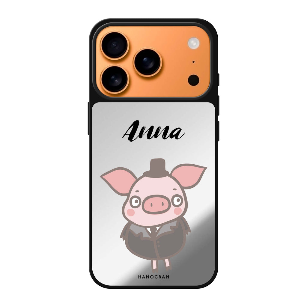 Funny Piggy 小豬 iPhone 17 Pro Max 鏡面手機殼主圖