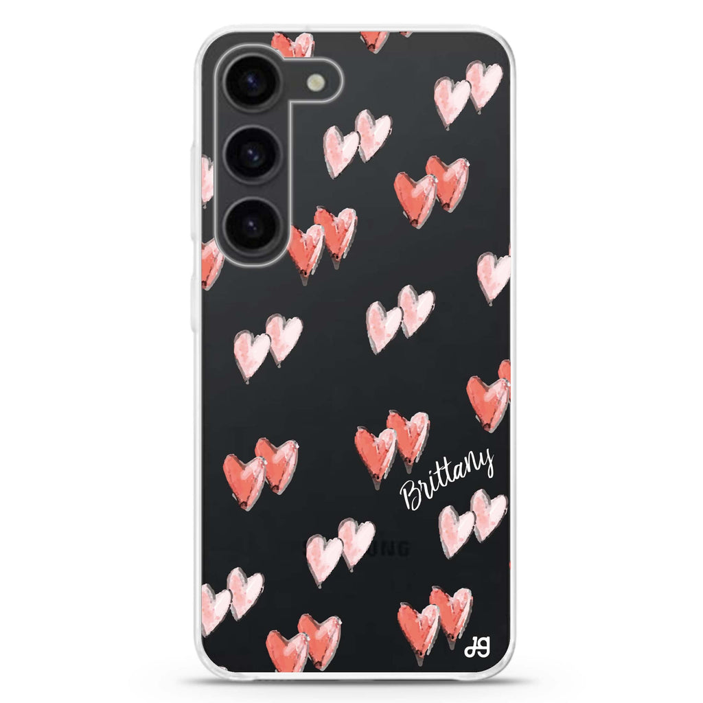 Double Heart Samsung Galaxy 水晶透明保護殼