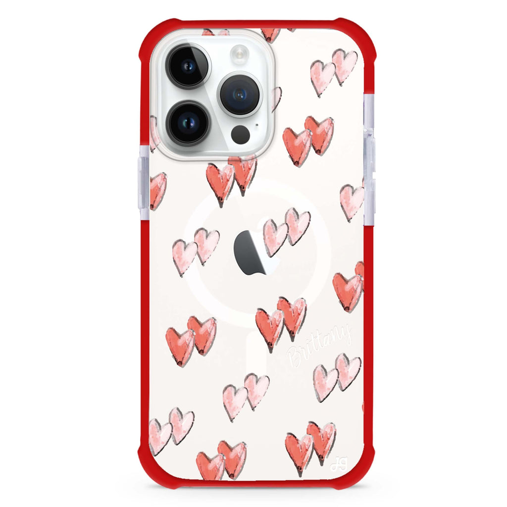 Double Heart iPhone Magsafe 兼容超強防摔保護殼