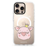 Piggy Queen Magsafe 兼容水晶透明保護殼