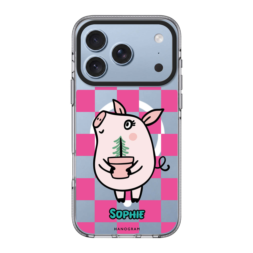Lovely Pig 水晶透明保護殼