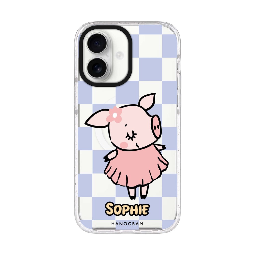 Pretty Pig iPhone 17 水晶透明保護殼正面展示