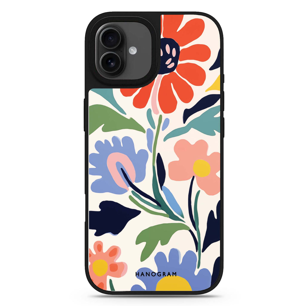 Brushed Blossoms iPhone 17 花卉鏡面手機殼 主圖設計