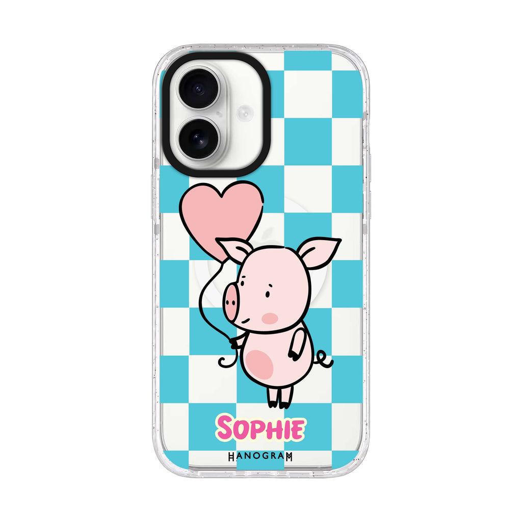 Sweet Pig iPhone 17 水晶透明保護殼正面展示