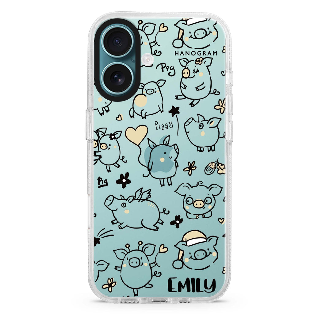 Lovely Piggy 水晶透明保護殼
