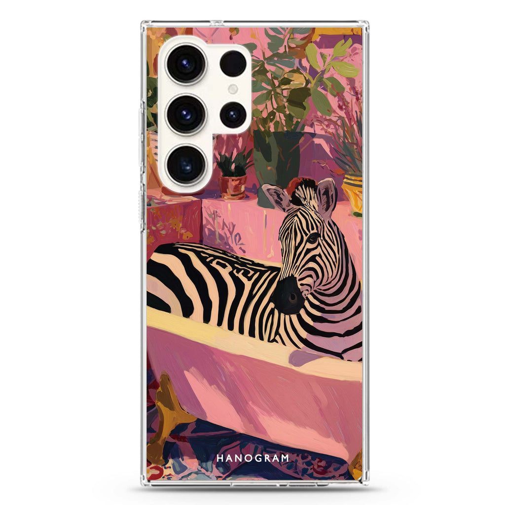 Zebra Bath Samsung Galaxy Ultra 透明保護殼，適用 S26/S25/S24/S23 Ultra，圖1