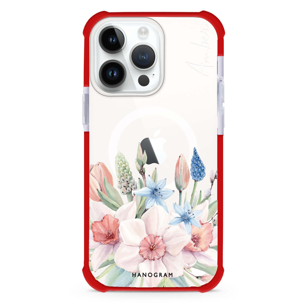 My Glamour Floral iPhone Magsafe 兼容超強防摔保護殼