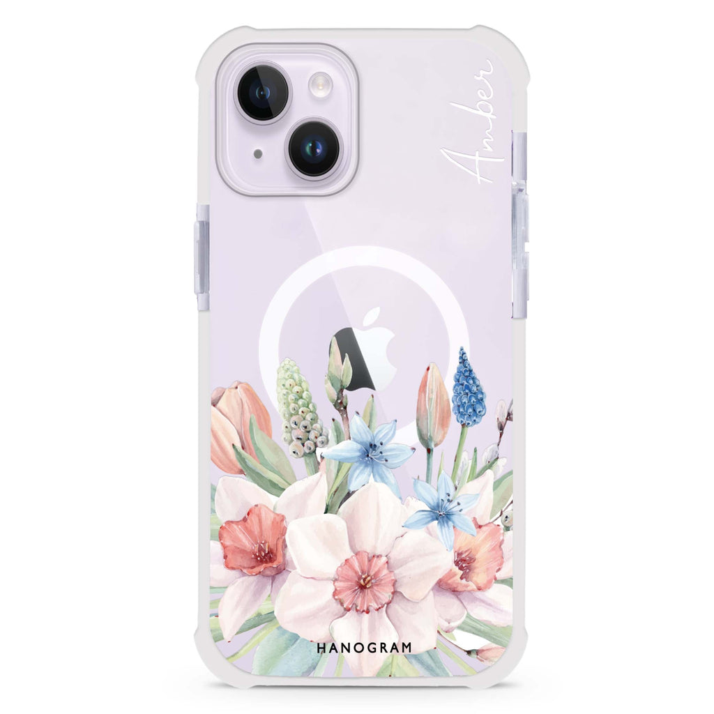 My Glamour Floral iPhone 15 Plus Magsafe 兼容超強防摔保護殼