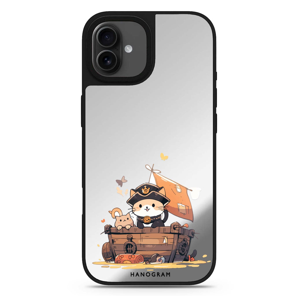 Feline Corsair iPhone 17 貓咪鏡面手機殼 主圖設計