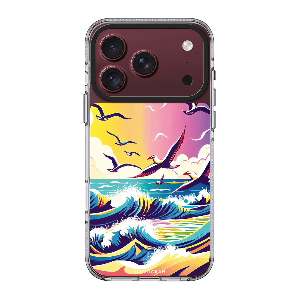 Waves & seagulls 水晶透明保護殼