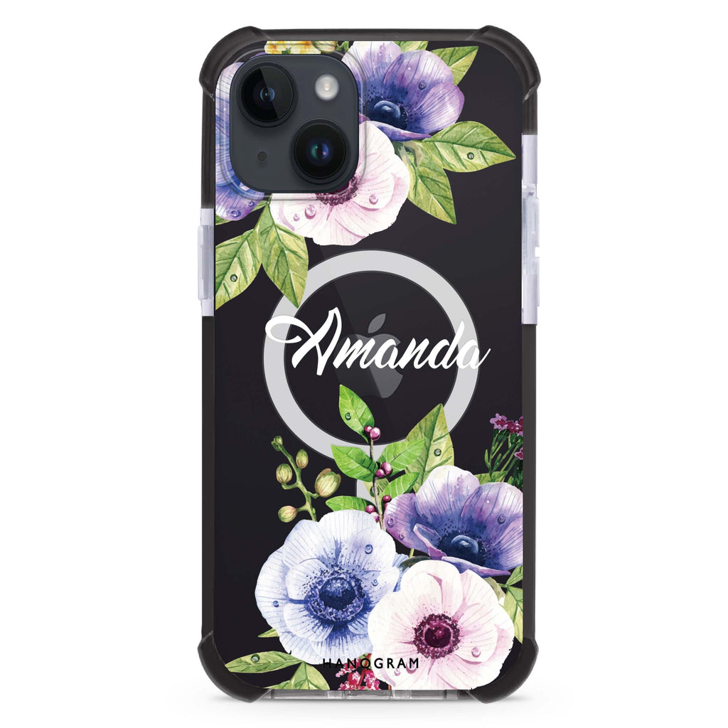Blooming Flowers iPhone 15 Plus Magsafe 兼容超強防摔保護殼