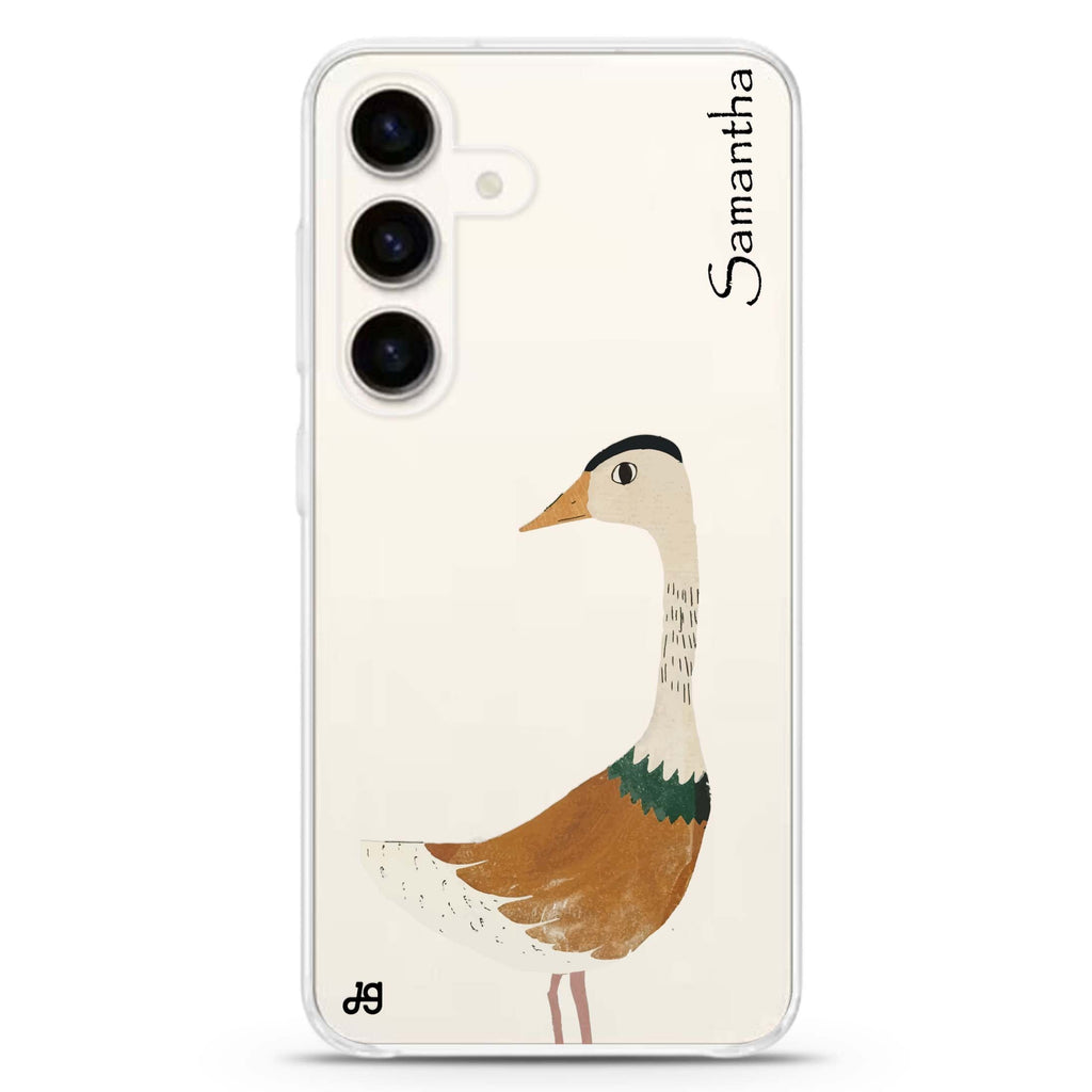 Meadow Honk Samsung Galaxy S26/S25/S24 可加名字水晶透明保護殼正面展示