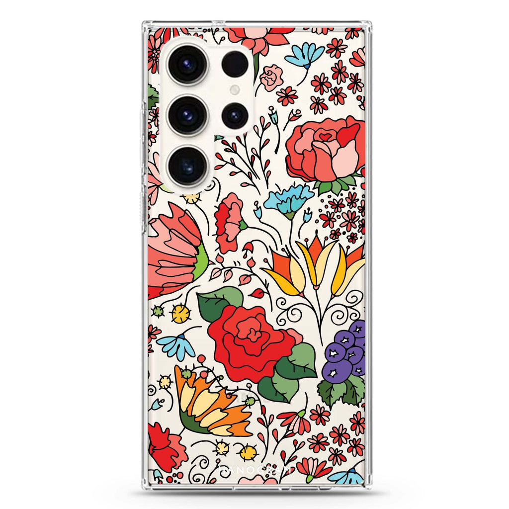 Petal Poetry Samsung Galaxy Ultra 透明保護殼，適用 S26/S25/S24/S23 Ultra，圖1