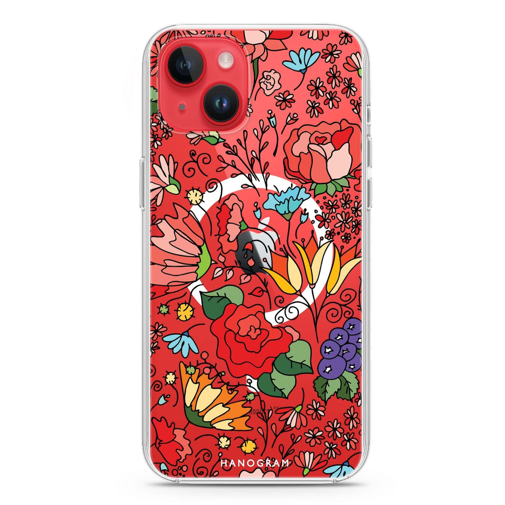 Petal Poetry iPhone 14 Magsafe 兼容水晶透明保護殼