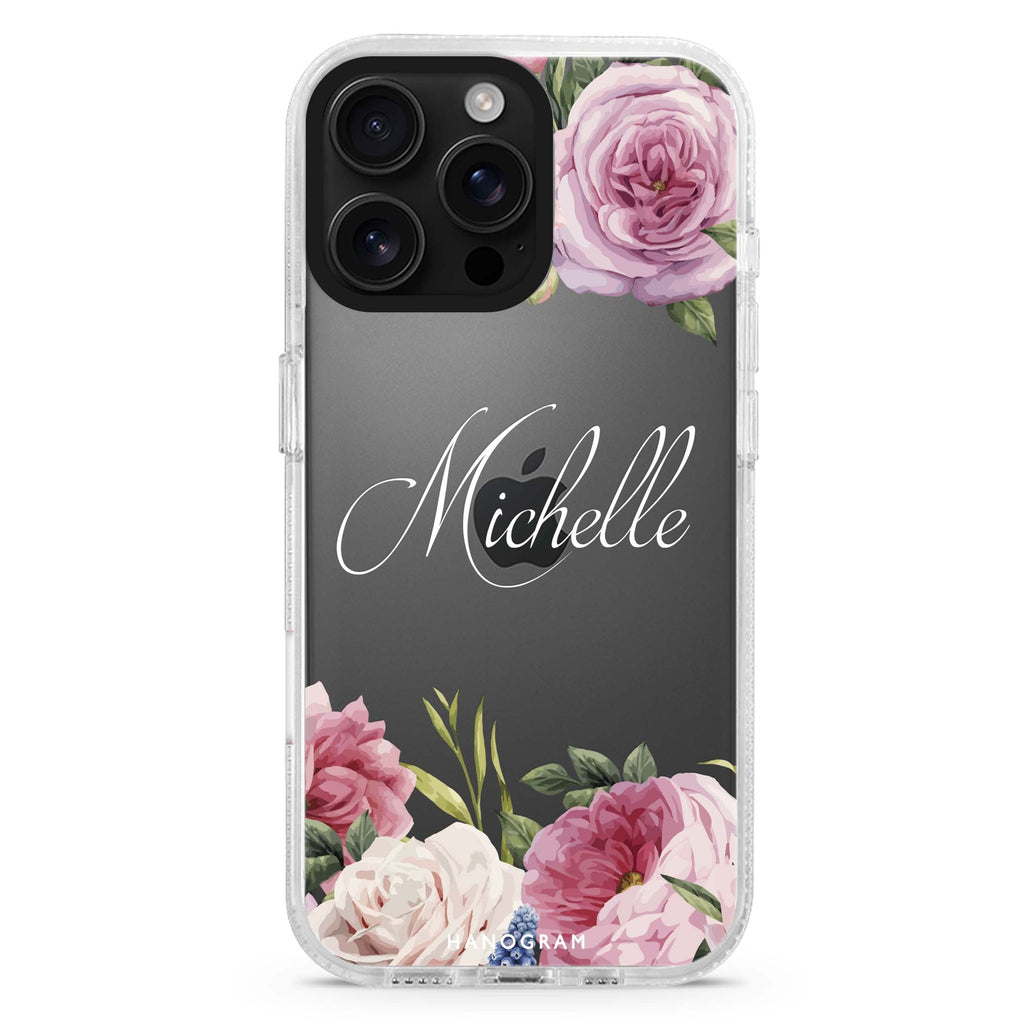 Light Pink Floral iPhone 16 Pro & 16 Pro Max Case - Personalized and Stylish Protection