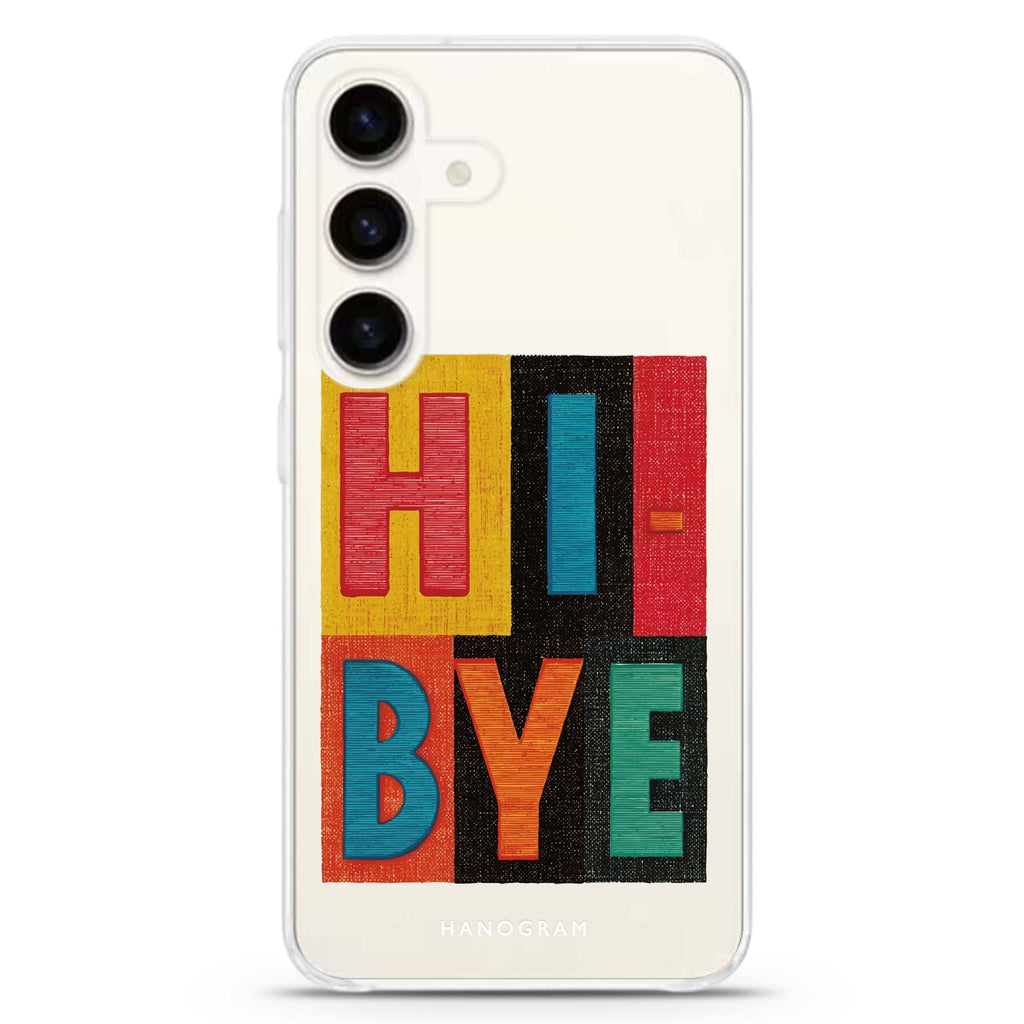 Hi Bye Samsung Galaxy S26/S25/S24 水晶透明保護殼正面展示