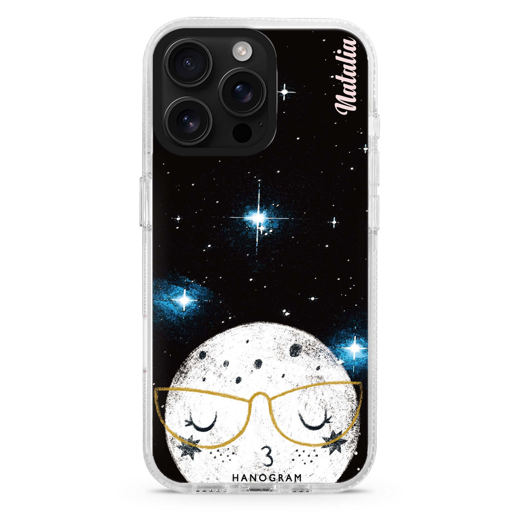 Glasses Moon Magsafe 兼容水晶透明保護殼