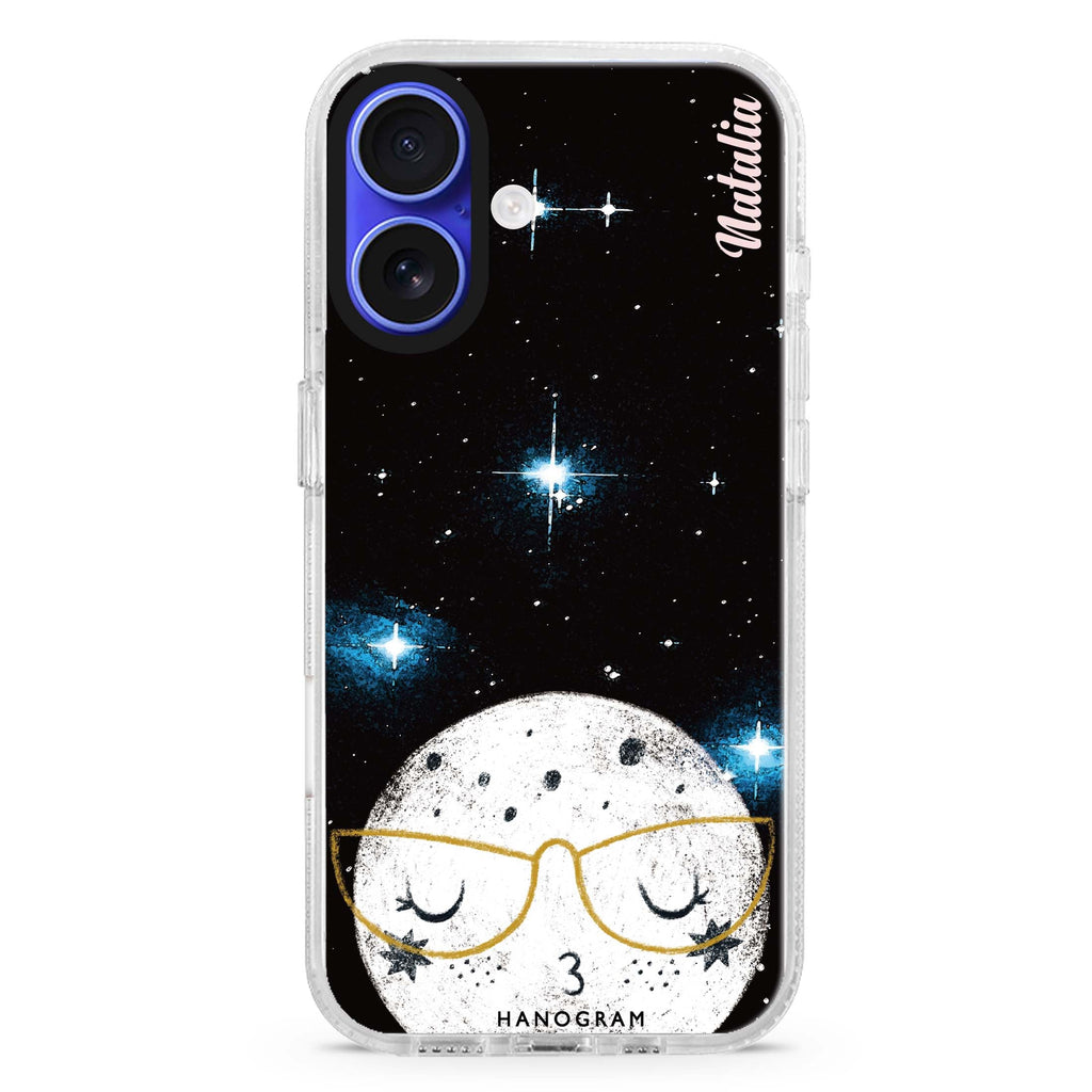 Glasses Moon Magsafe 兼容水晶透明保護殼