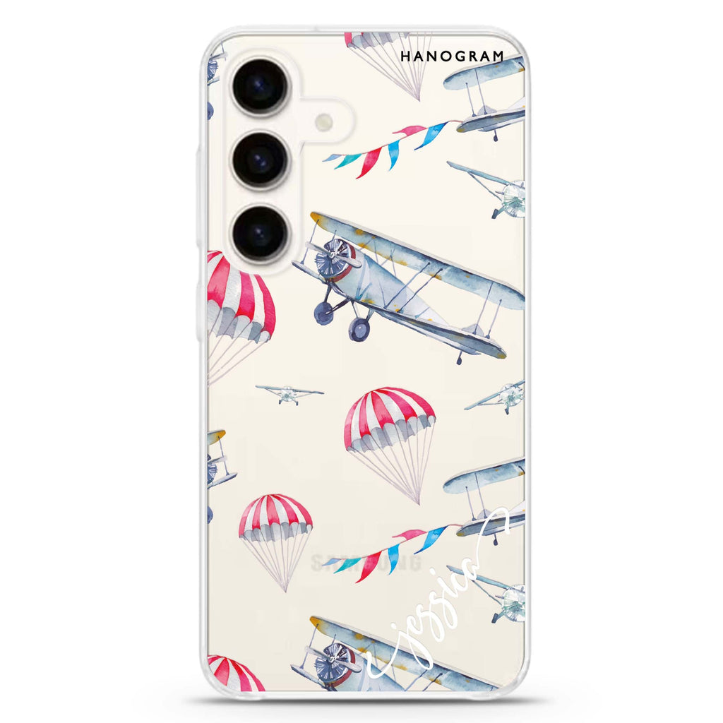 Propeller Samsung Galaxy S26/S25/S24 可加名字水晶透明保護殼正面展示