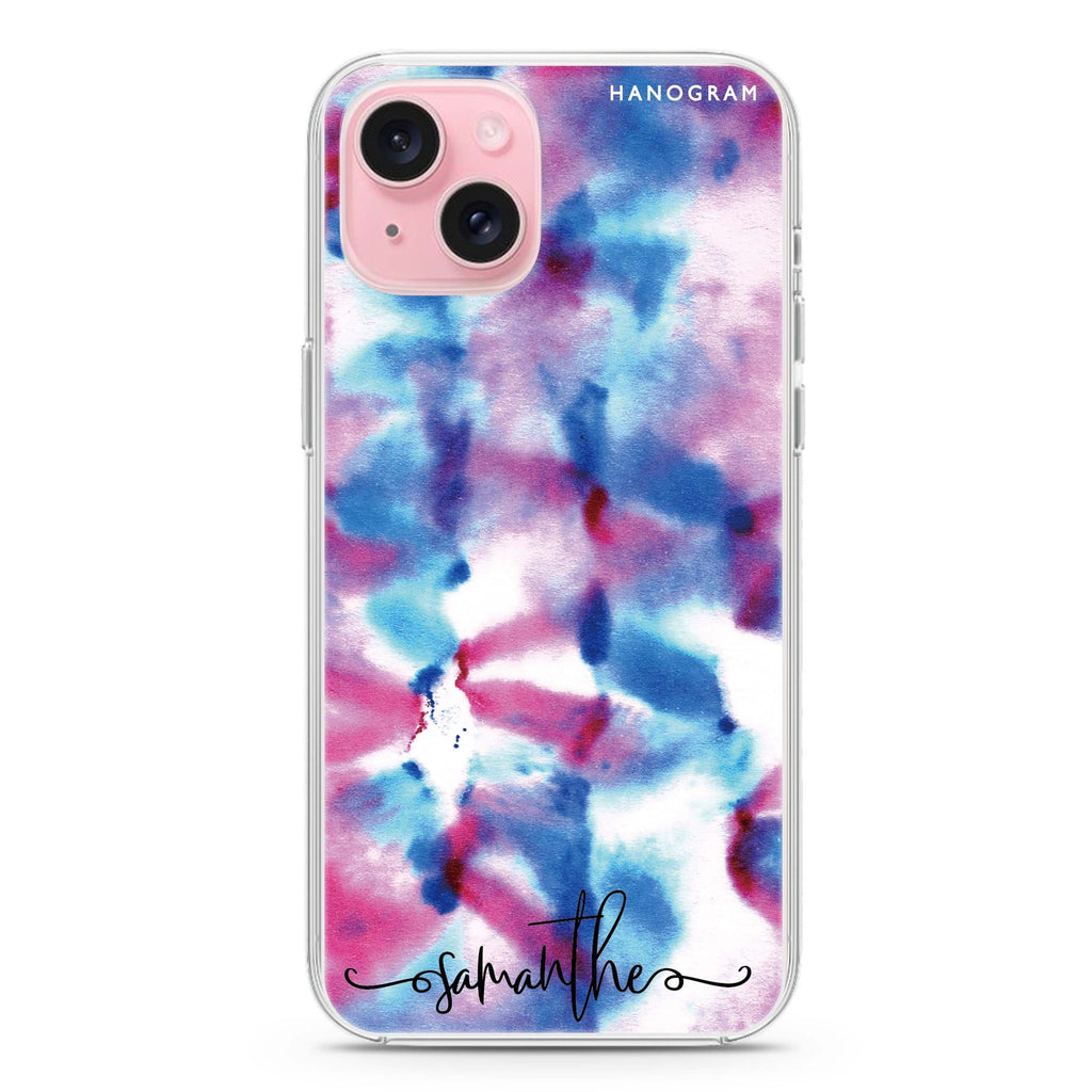 Psychedelic Light iPhone 15 Plus Magsafe 兼容水晶透明保護殼