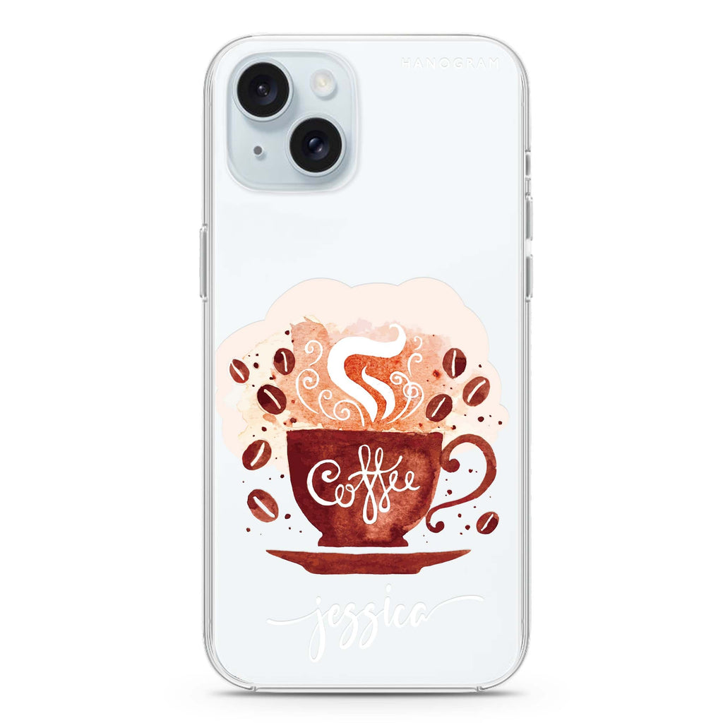 Fragrant coffee iPhone 15 plus 水晶透明保護殼
