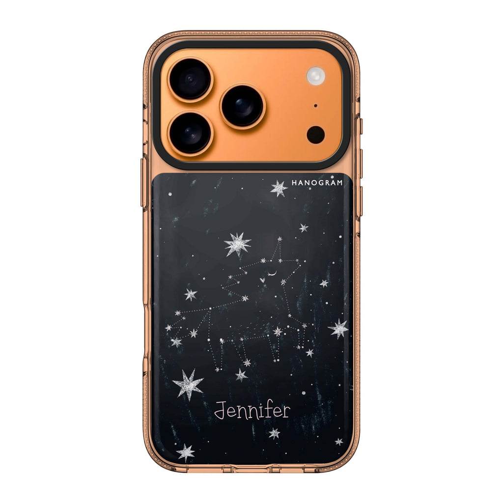 Unicorn Night iPhone 17 Pro Max MagSafe 水晶透明保護殼 獨角獸圖案設計 可自訂名字 圖1