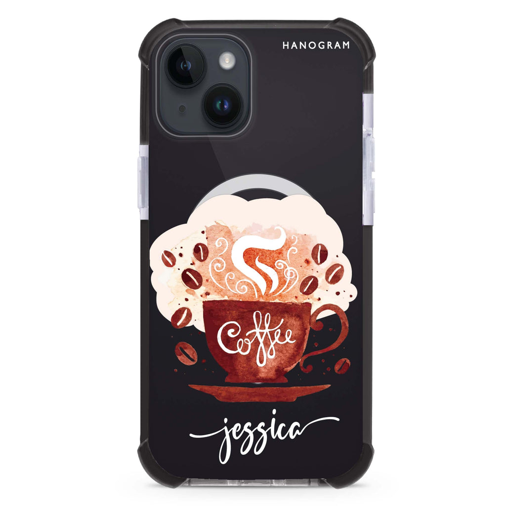 Fragrant coffee iPhone 15 Plus Magsafe 兼容超強防摔保護殼