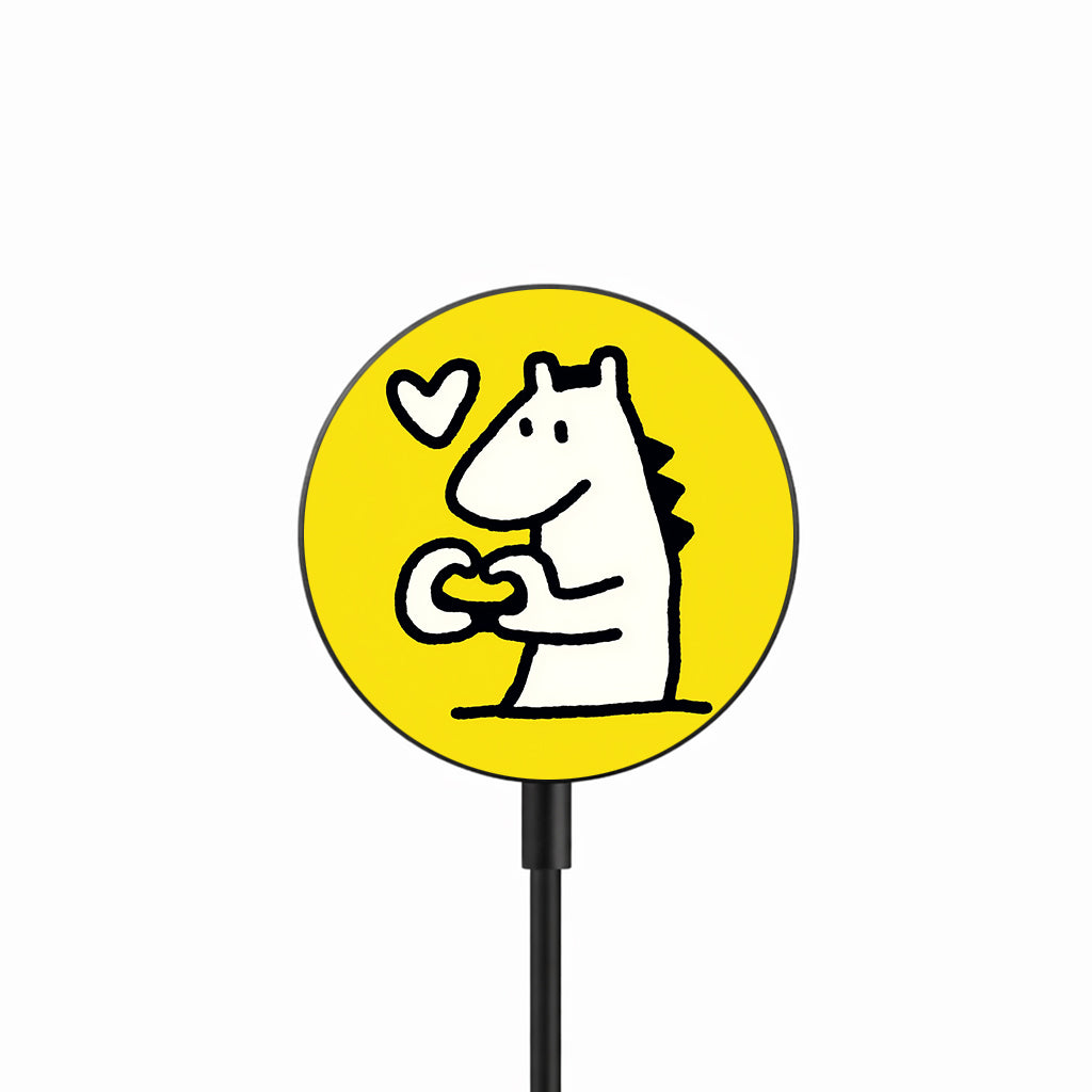 Cute Dino Love 25W 磁吸無線充電器