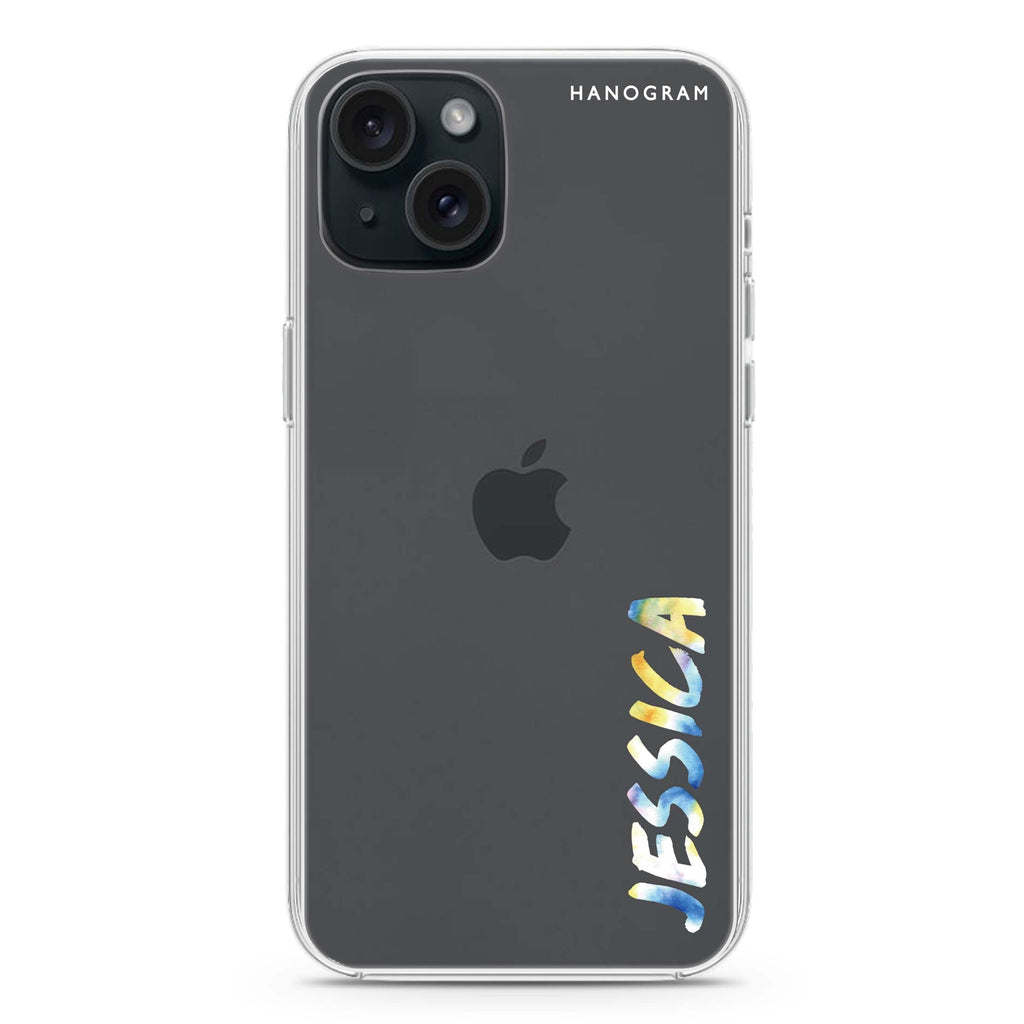 My Watercolour Name iPhone 15 plus 水晶透明保護殼