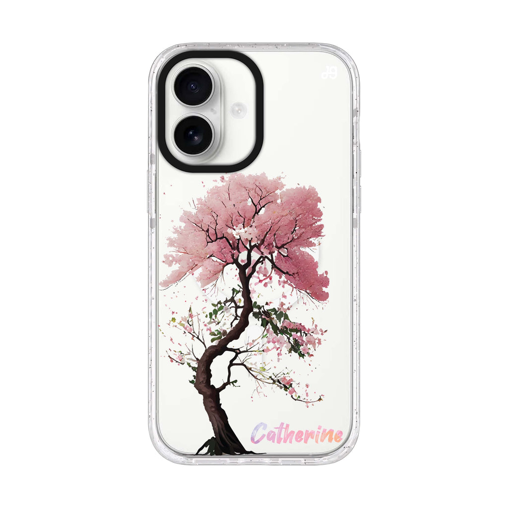 Cherry tree iPhone 17 水晶透明保護殼正面展示