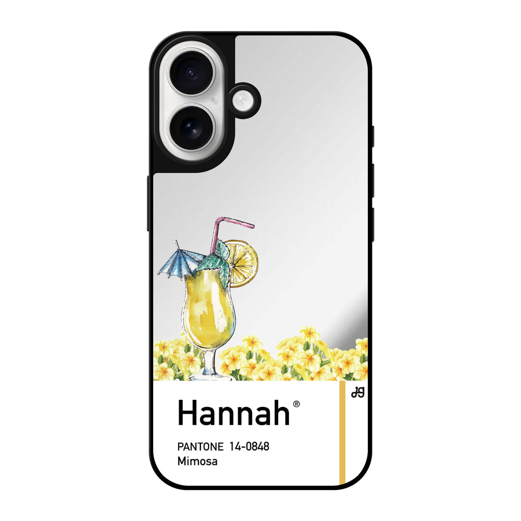 Reflective iPhone 16 Mirror Case –#14-0848 Mimosa I Design