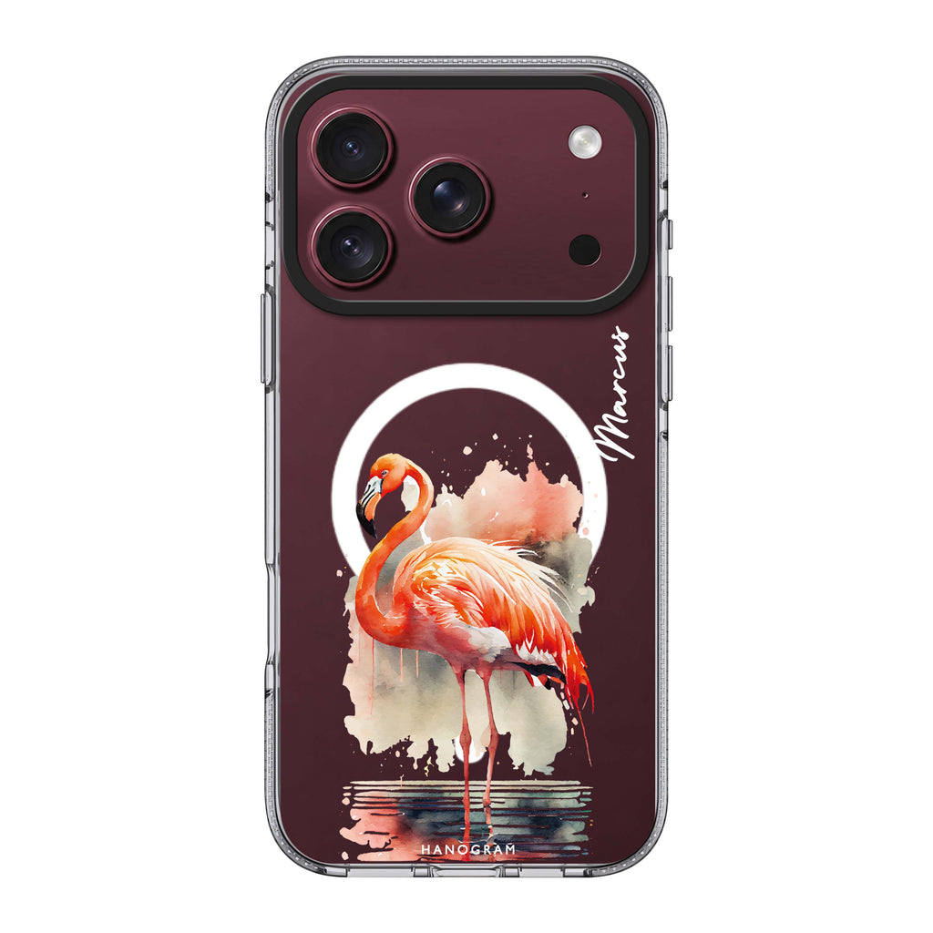 Flamingo in water 水晶透明保護殼