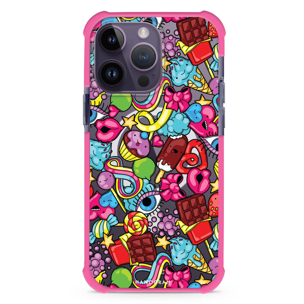 Doodle Delights iPhone Magsafe 兼容超強防摔保護殼