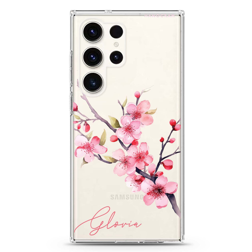 Petal Harmony Samsung Galaxy Ultra 可加名字透明保護殼，適用 S26/S25/S24/S23 Ultra，圖1