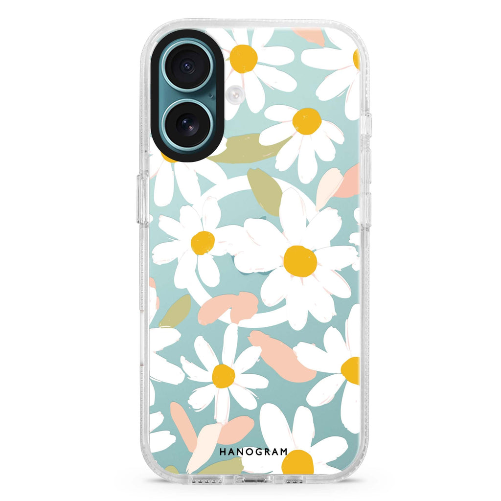 Blush Daisy Field Magsafe 兼容水晶透明保護殼