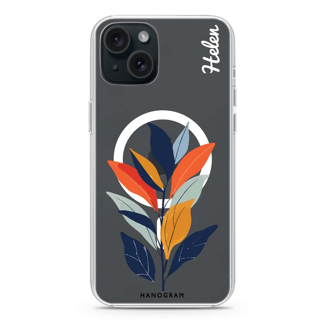Flora Flat iPhone 15 Magsafe 兼容水晶透明保護殼