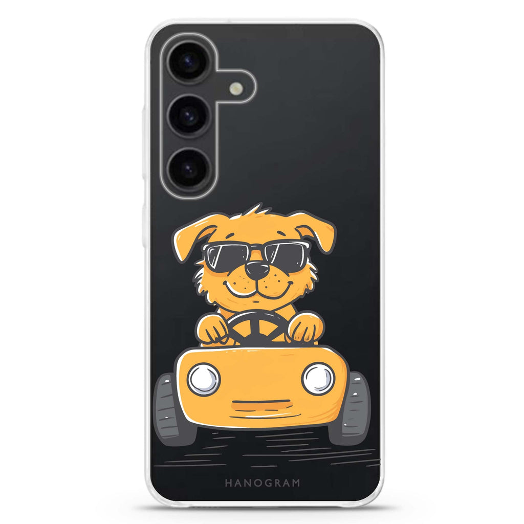 Cool Pup Drive Samsung Galaxy S26/S25/S24 水晶透明保護殼正面展示