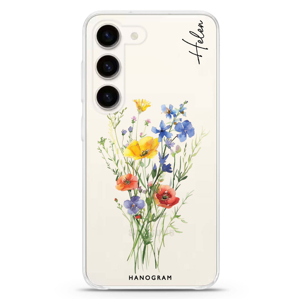 Wildflower Whimsy Samsung Galaxy 水晶透明保護殼
