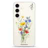 Wildflower Whimsy Samsung Galaxy S26/S25/S24 可加名字水晶透明保護殼正面展示