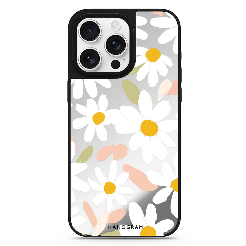 Blush Daisy Field Magsafe 兼容鏡面手機殼