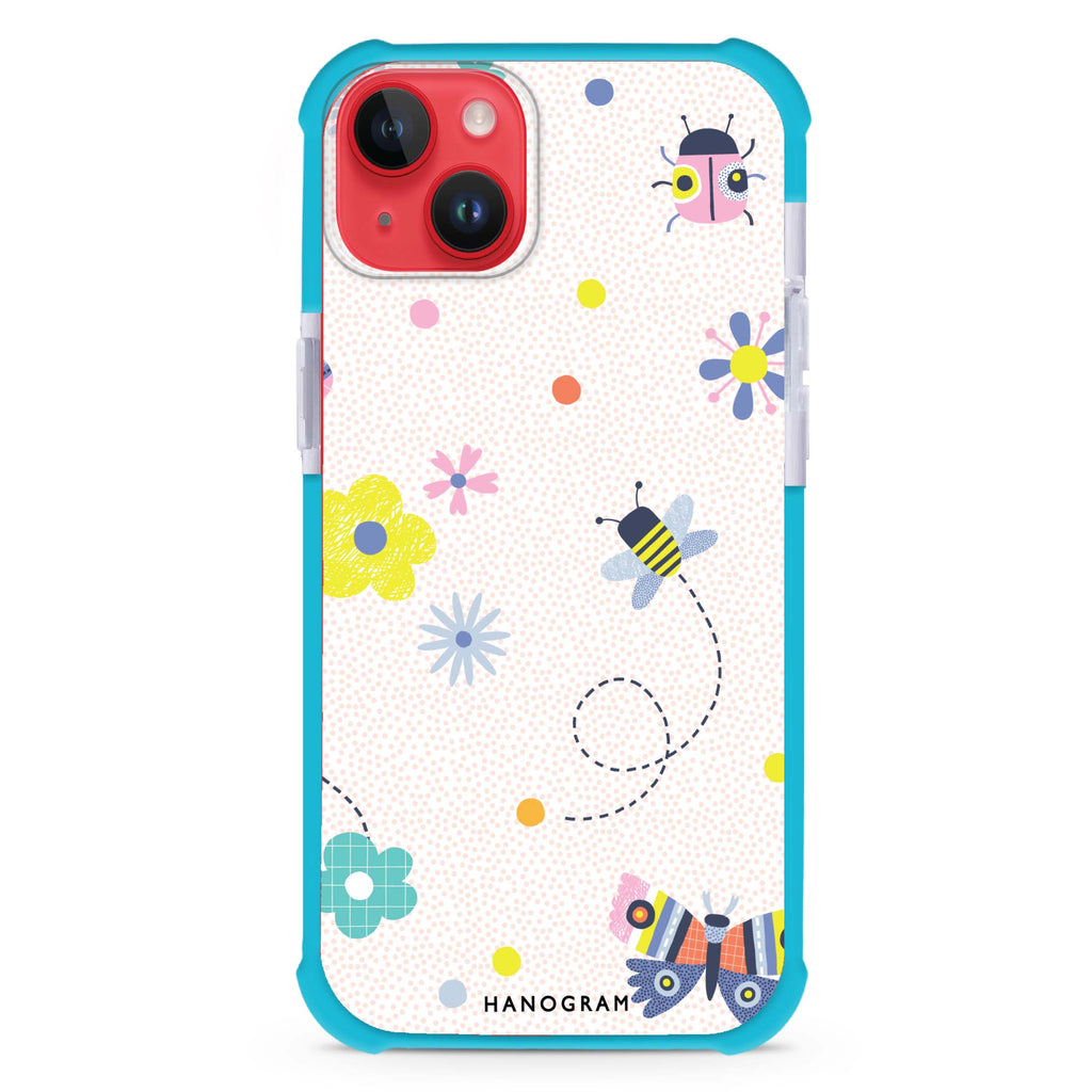 Cute Floral iPhone 15 Plus Magsafe 兼容超強防摔保護殼