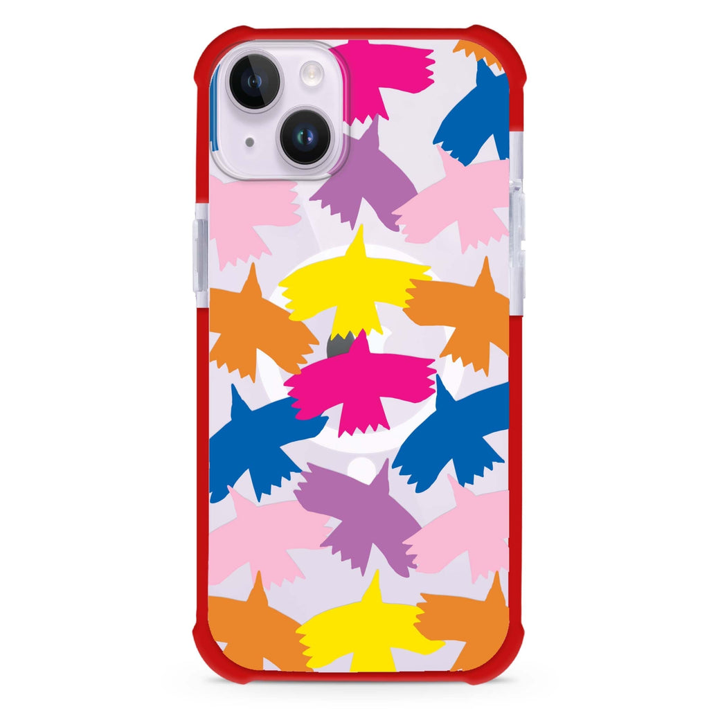 Colourful Birds iPhone 15 Plus Magsafe 兼容超強防摔保護殼