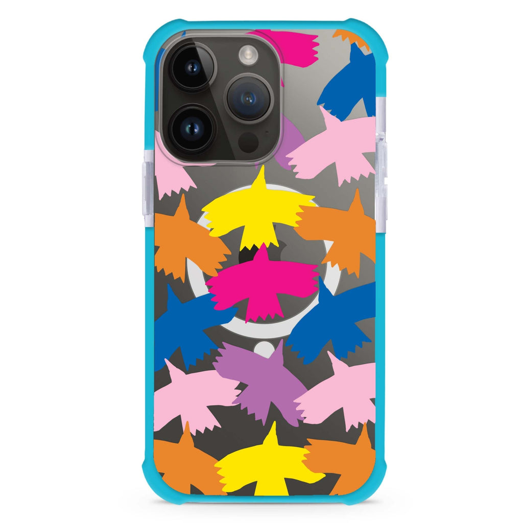 Colourful Birds iPhone Magsafe 兼容超強防摔保護殼