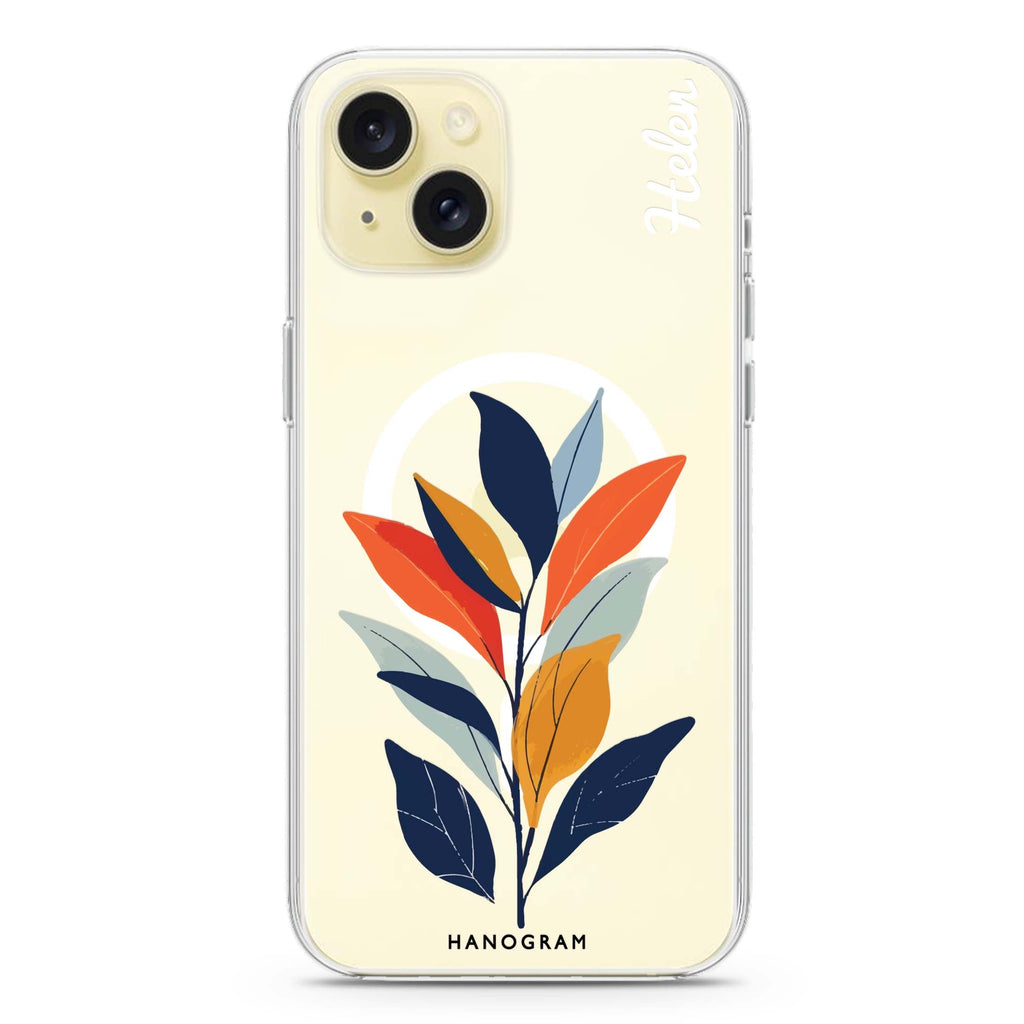 Flora Flat iPhone 15 Plus Magsafe 兼容水晶透明保護殼